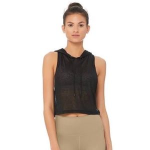 NWT/Alo Tank Hoodie in Black in Size Small & Med